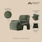 Manhattan Comfort 3-Piece Verandah  90.6 in. Sofa, and 2 Accent Chairs in Olive Green 3-LSAC1769-OG - alternate 4